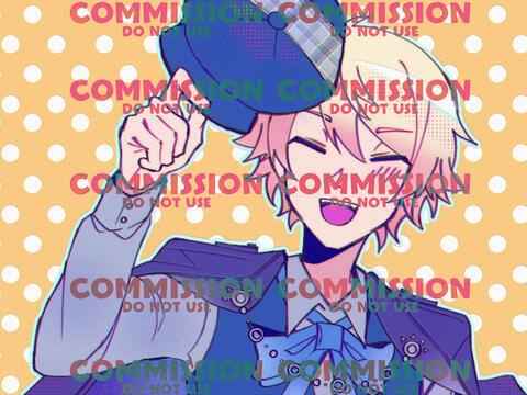 colored bust-up sketch